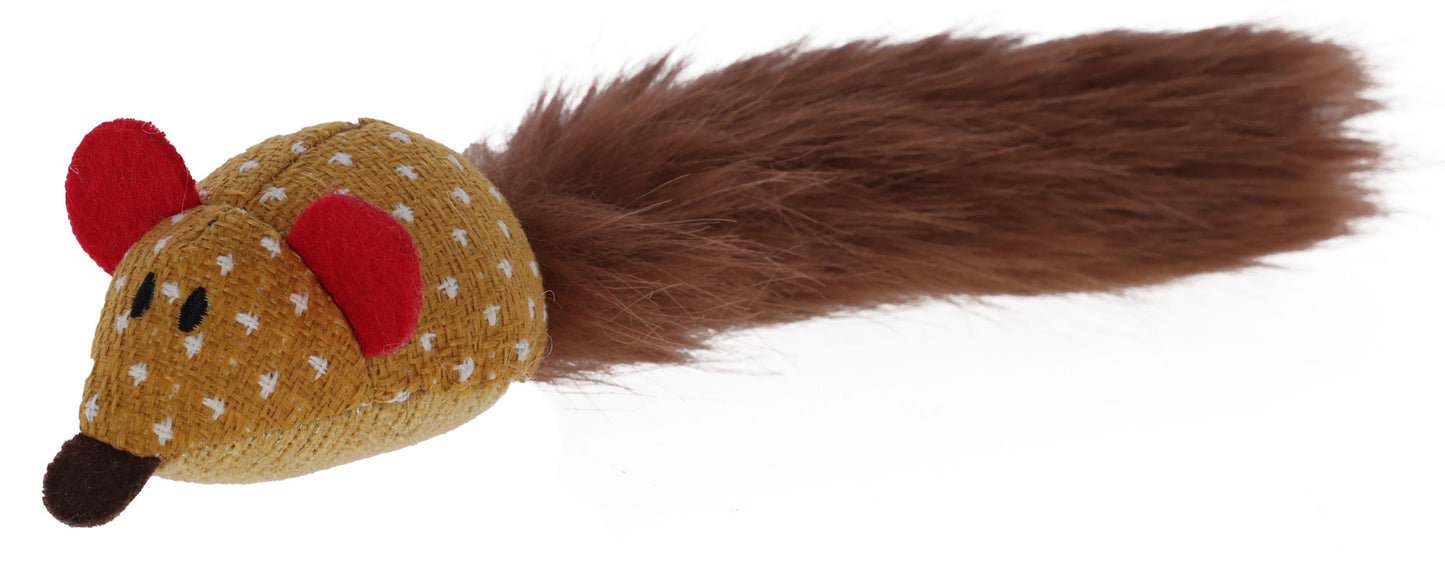 Mačja igrača miš, 26 cm, rjava