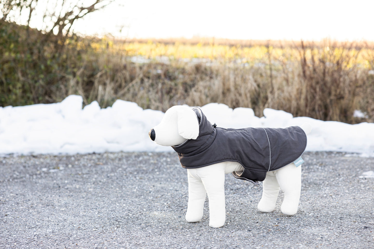 Plašč za psa Montreal, siv, xL, 50 cm