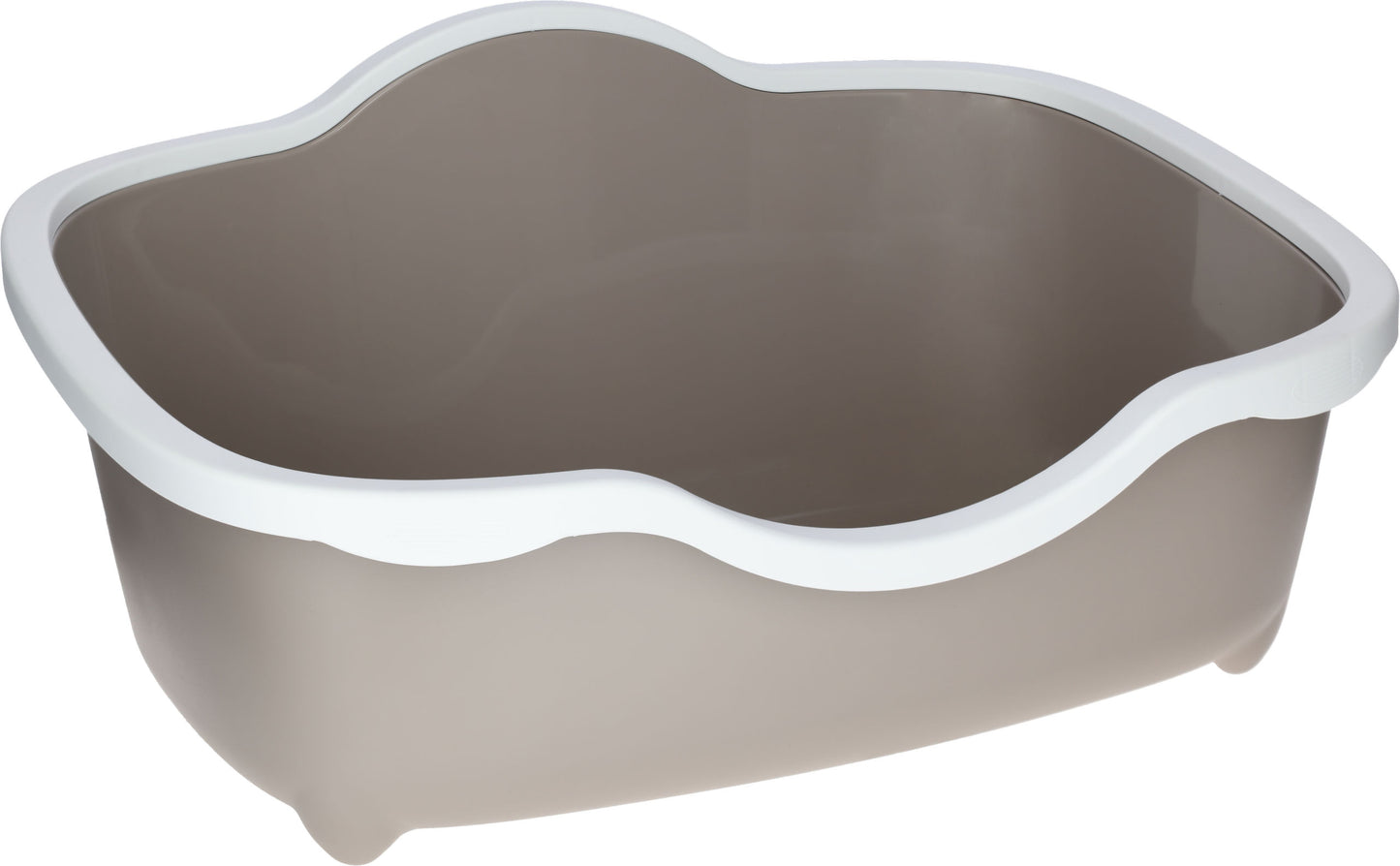 Mačje stranišče Très Chic open 56x39x26cm, belo/taupe