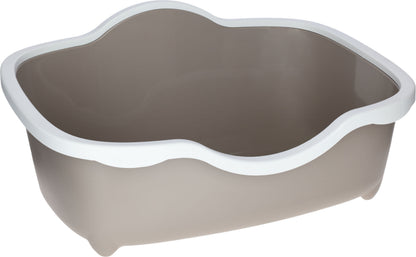 Mačje stranišče Très Chic open 56x39x26cm, belo/taupe