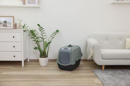 Macje stranišce Emma Eco XL 65x44x46, crno/zelenosivo