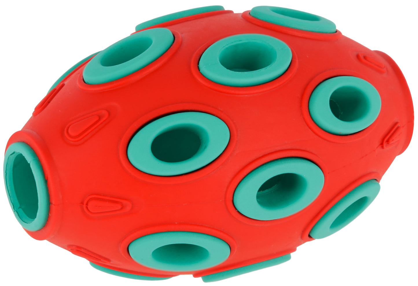 Rugby ToyFastic, polnilna, rdeca/turkizna, 12 x 7,5 cm