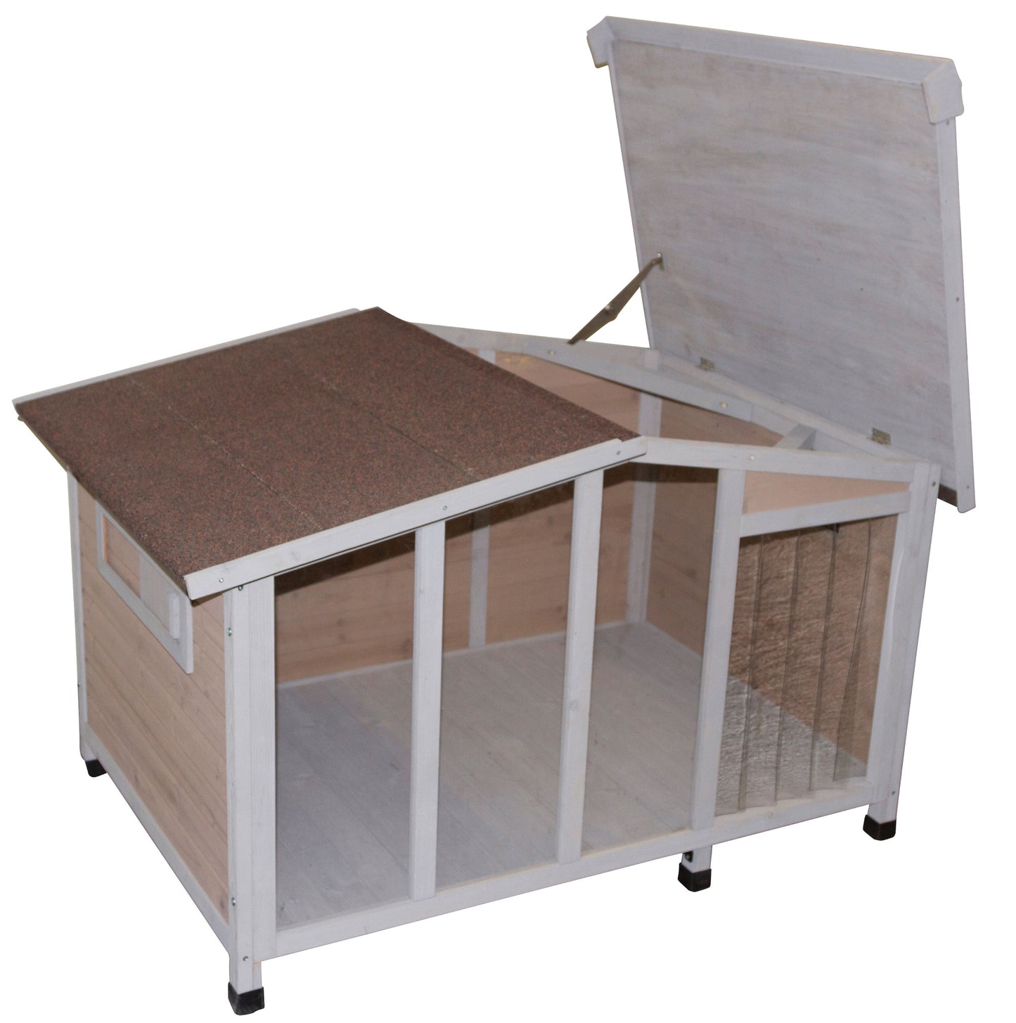 KOCA za psa s pleksi steno - 134 × 92 × 82cm