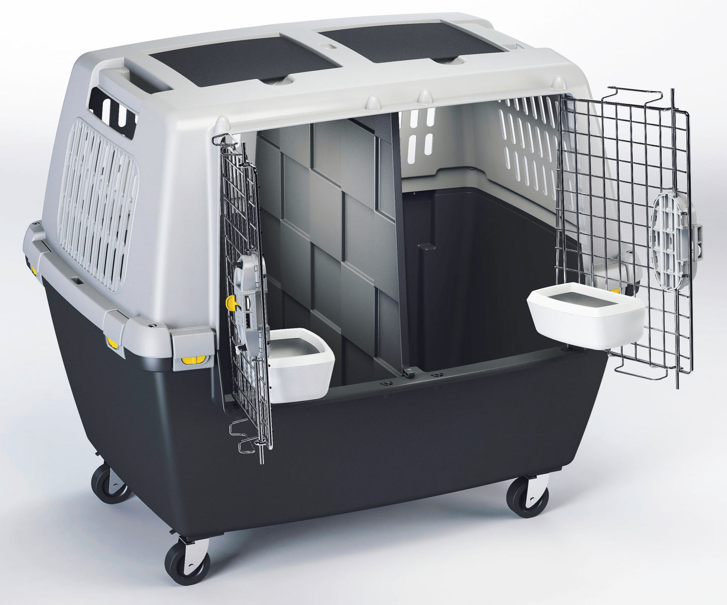 TRANSPORTNI box Gulliver Mega siv/crn - 80x58x62cm