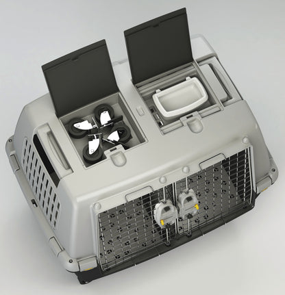 TRANSPORTNI box Gulliver Mega siv/crn - 80x58x62cm