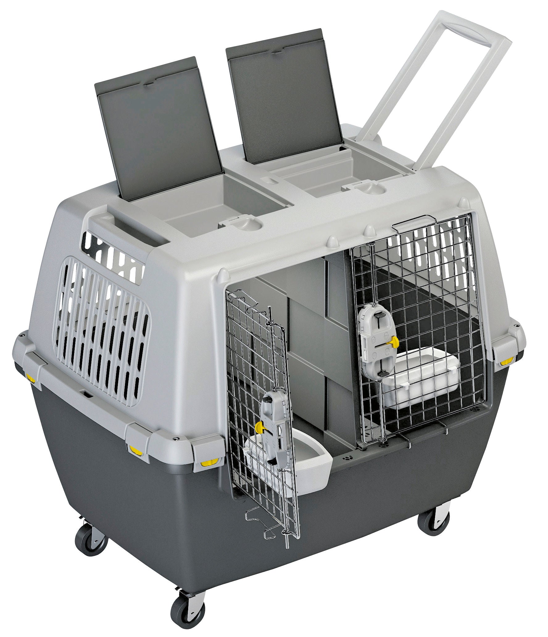 TRANSPORTNI box Gulliver Mega siv/crn - 80x58x62cm