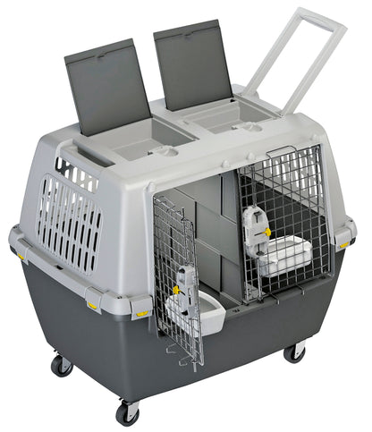 TRANSPORTNI box Gulliver Mega siv/crn - 80x58x62cm