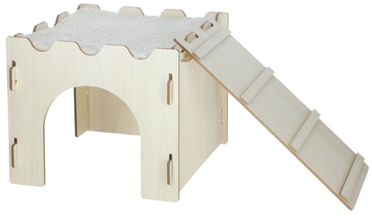 Grad za glodavce 28x28x25cm z lestvijo in blazino
