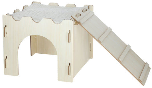Grad za glodavce 28x28x25cm z lestvijo in blazino