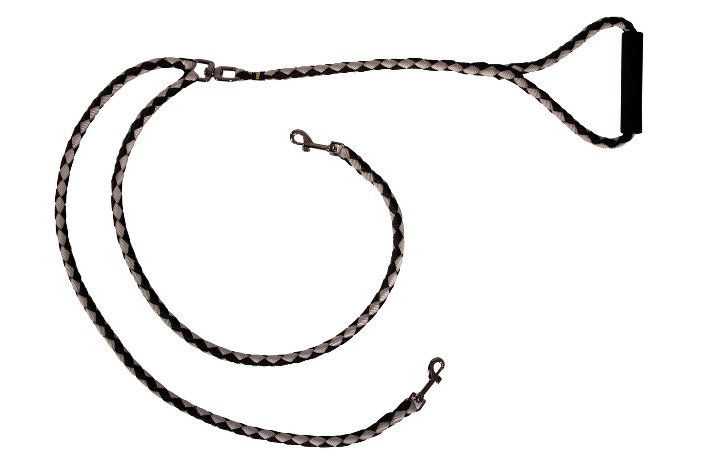POVODEC dvojni 140cm/12mm - crn