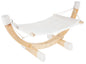 Viseca mreža SIESTA, bela z lesenim nosilcem, 73x36x34cm