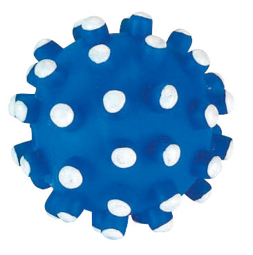 Vinilna žoga za igranje ca. 10cm z vozli + piskalom