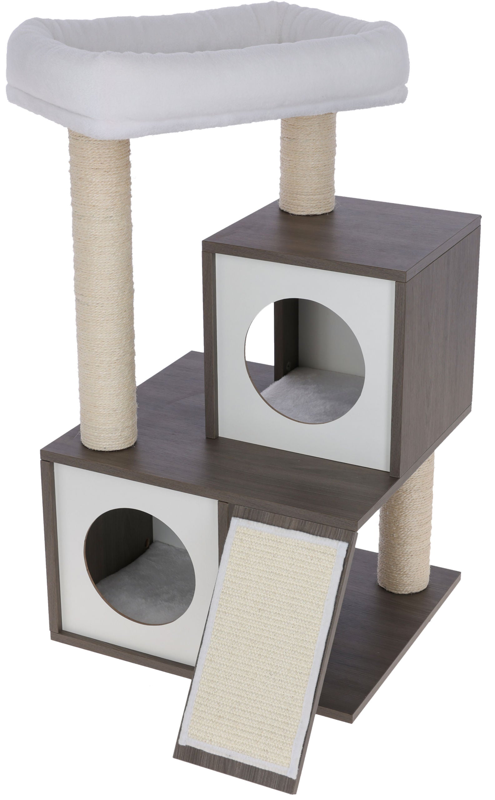 Praskalnik Flair, beli/sivi, 48x44x86cm