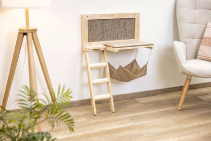 Lesena deska za mačjo posteljo 58 x 32 x 89 cm