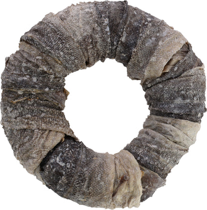 Goveja koža, obroč, z ribo, 17 cm, 220 g, na zaslonu